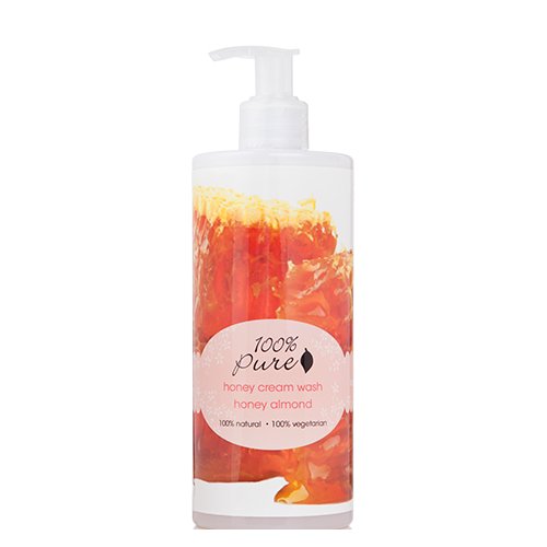 100% Pure Organic Honey Cream Wash Blood Orange on white background