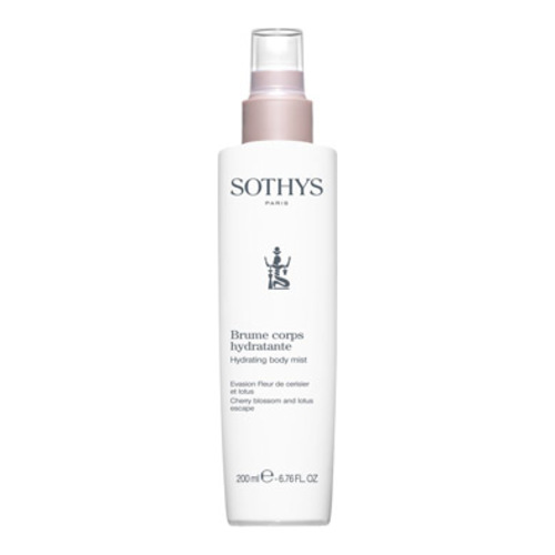 Sothys Hydrating Body Mist Cherry Blossom and Lotus on white background