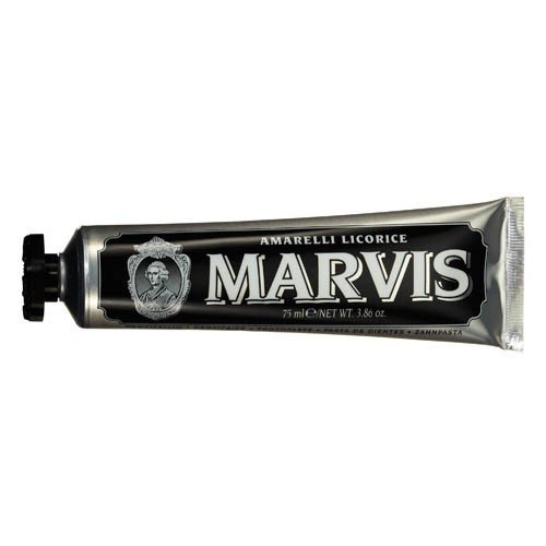 Marvis Toothpaste - Amarelli Licorice Mint on white background
