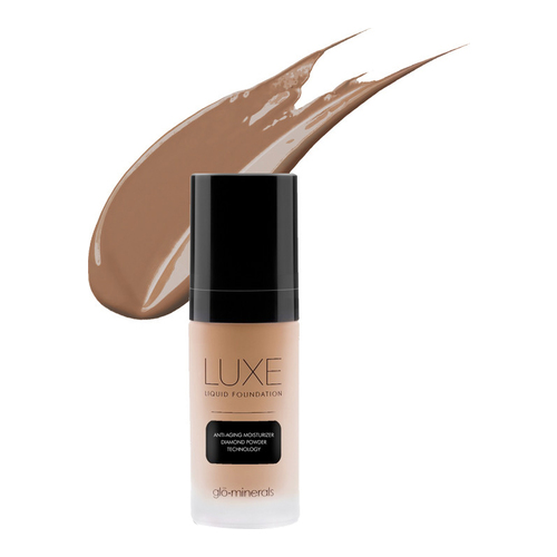 gloMinerals Luxe Liquid Foundation - Almond on white background