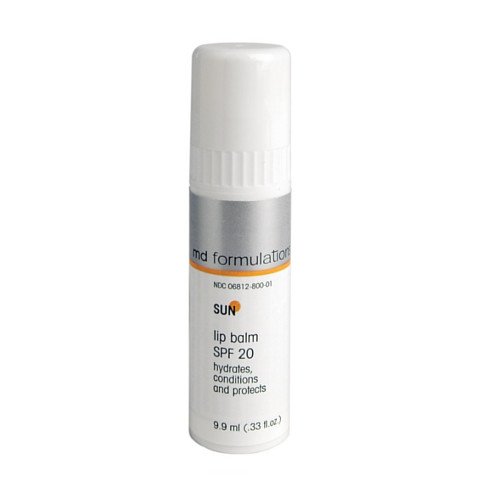 MD Formulations Lip Balm SPF 20 on white background