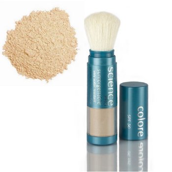 Colorescience Sunforgettable Mineral Sunscreen Brush SPF 30 - Medium Shimmer (Perfectly Clear), 9.07g/0.23 oz