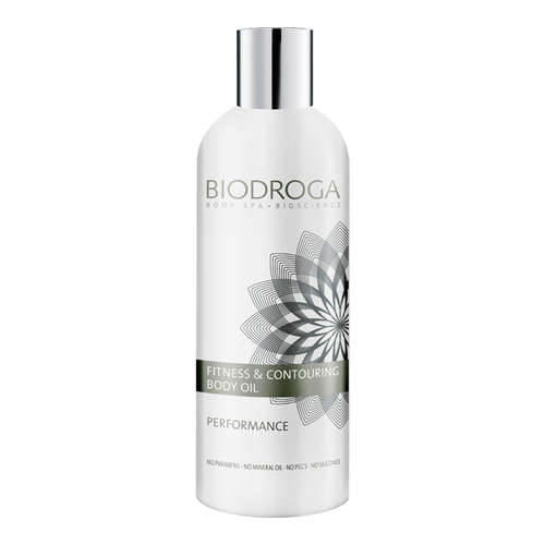 Biodroga Performance Fitness and Contouring Body Oil on white background