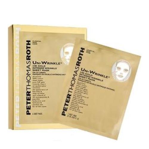 Peter Thomas Roth Unwrinkle 24K Gold Sheet Mask on white background