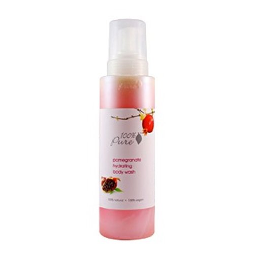 100% Pure Organic Blood Orange Body Wash on white background