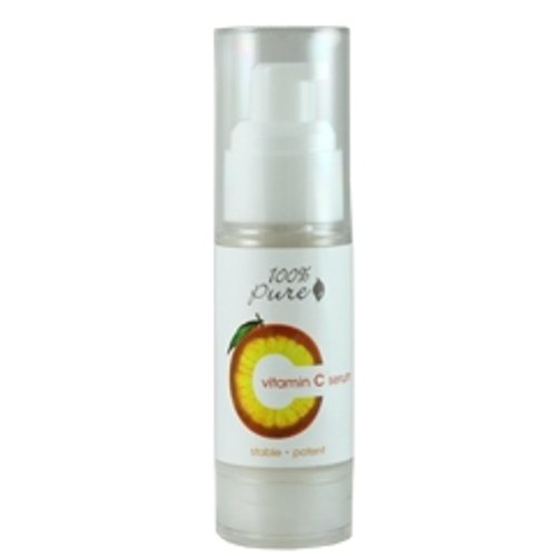 100% Pure Organic Vitamin C Serum on white background