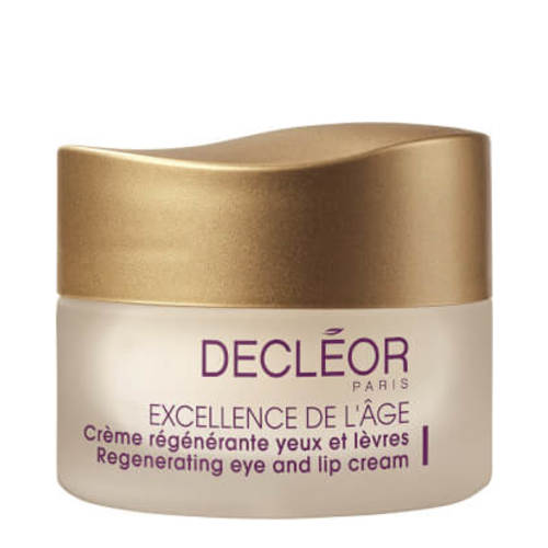 Decleor Excellence De LAge Regenerating Eye and Lip Cream on white background