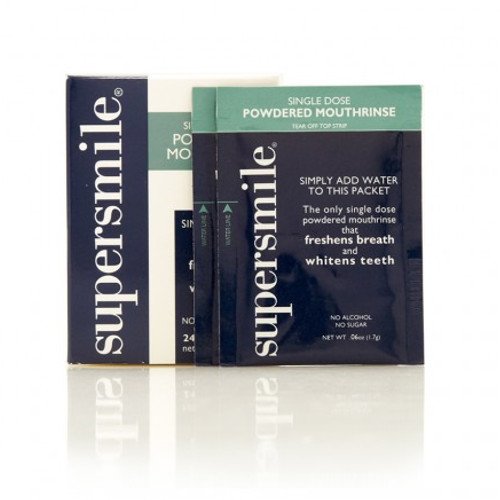SuperSmile Single-Dose Powdered Mouthrinse on white background