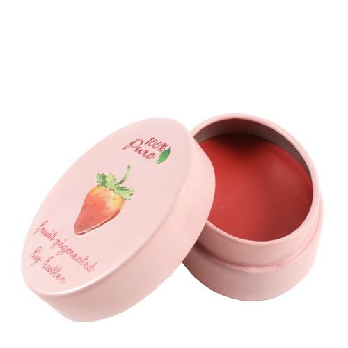 100% Pure Organic Fruit Pigmented Lip Butter - Cranberry on white background