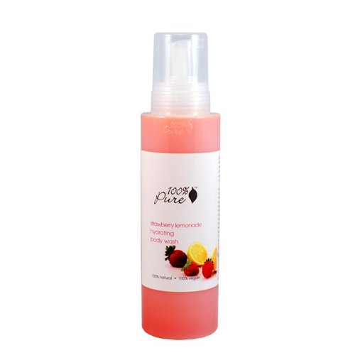100% Pure Organic Blood Orange Body Wash on white background