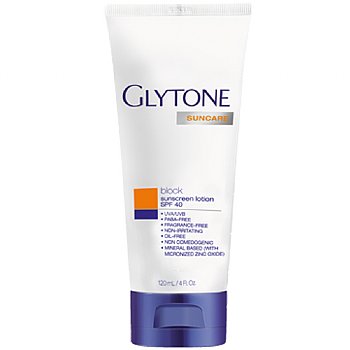Glytone Sunscreen Lotion SPF 40 on white background