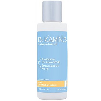 B Kamins Sun Defence SPF48 on white background