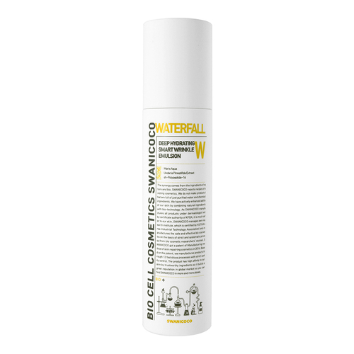 Swanicoco Deep Hydrating Smart Wrinkle Emulsion on white background