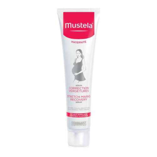 Mustela Stretch Marks Recovery Serum on white background