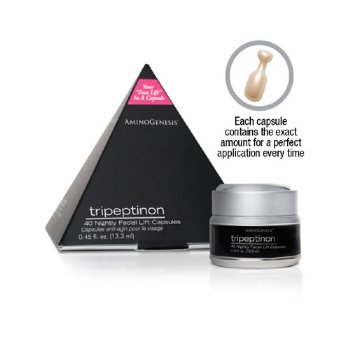 AminoGenesis Tripeptinon - Facial Lift Capsules on white background